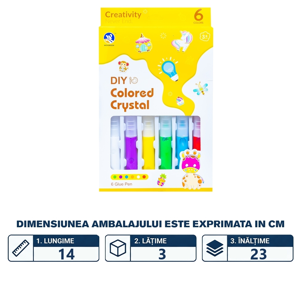Set creativ, figurine 3D cu gel - imagine 2
