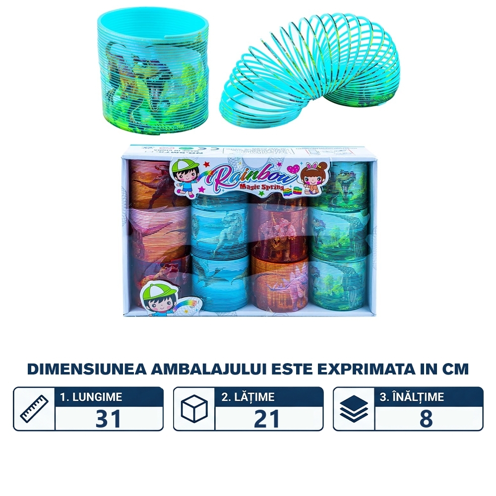 Arc curcubeu, diametru 7,5 cm, Dinozauri - imagine 2