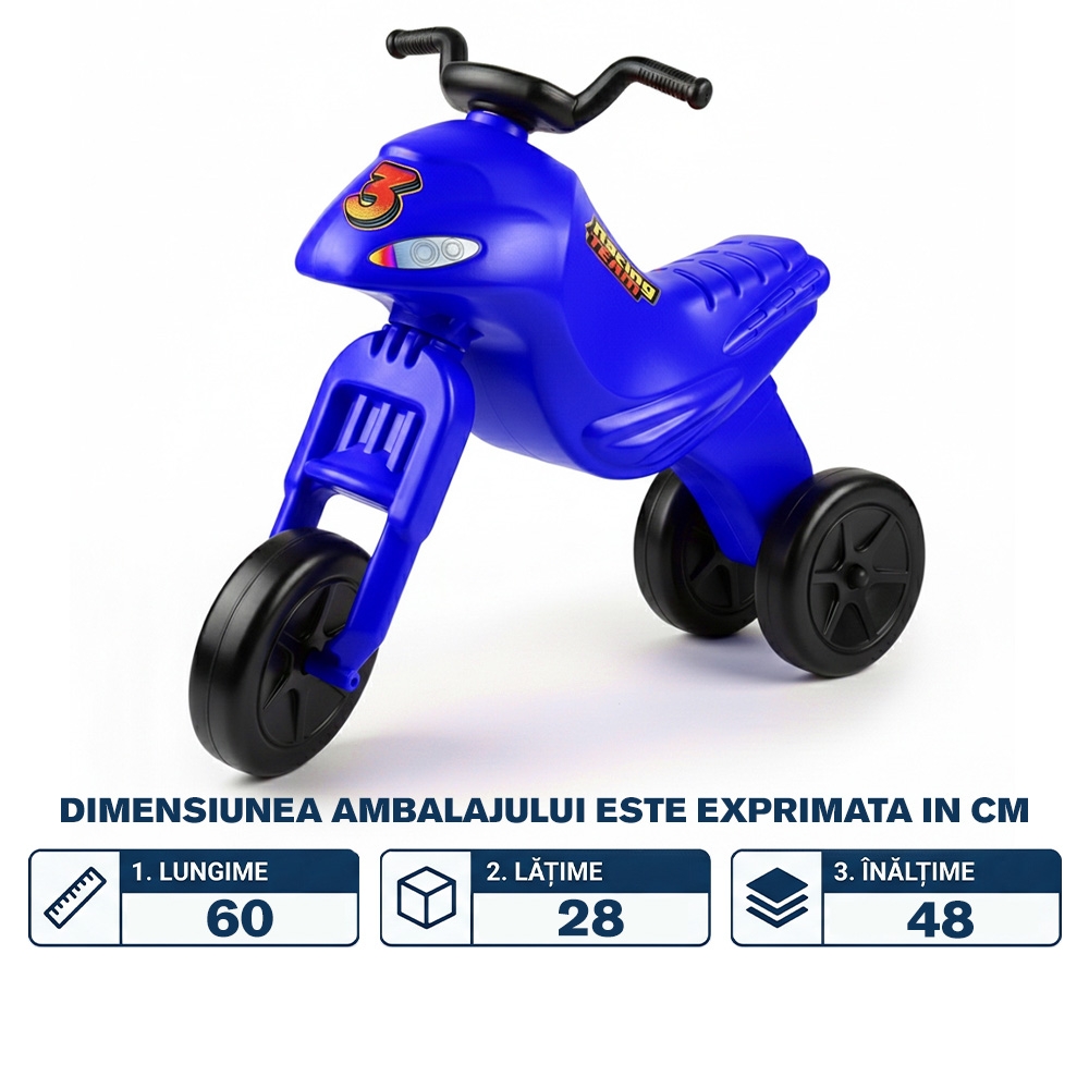 Motocicleta fara pedale, albastra - ROBENTOYS - imagine 2