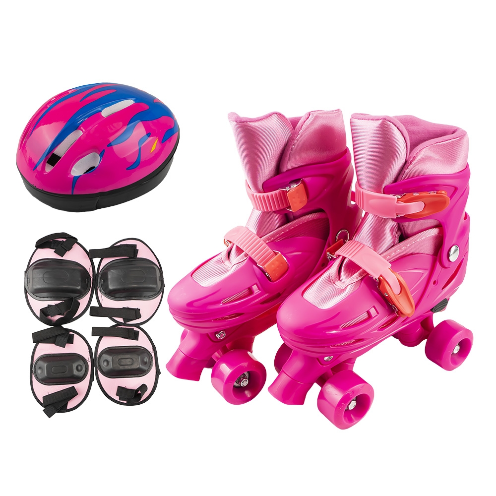 Set patine cu rotile+casca+cotiere+genunchiere, L (39-43) - imagine 5