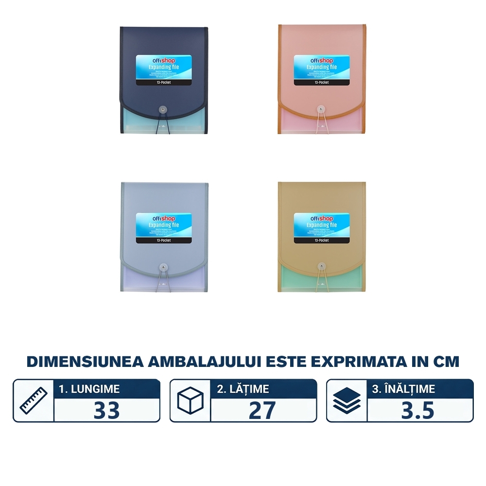 Mapa expandabila, 13 compartimente - OFFISHOP - imagine 2