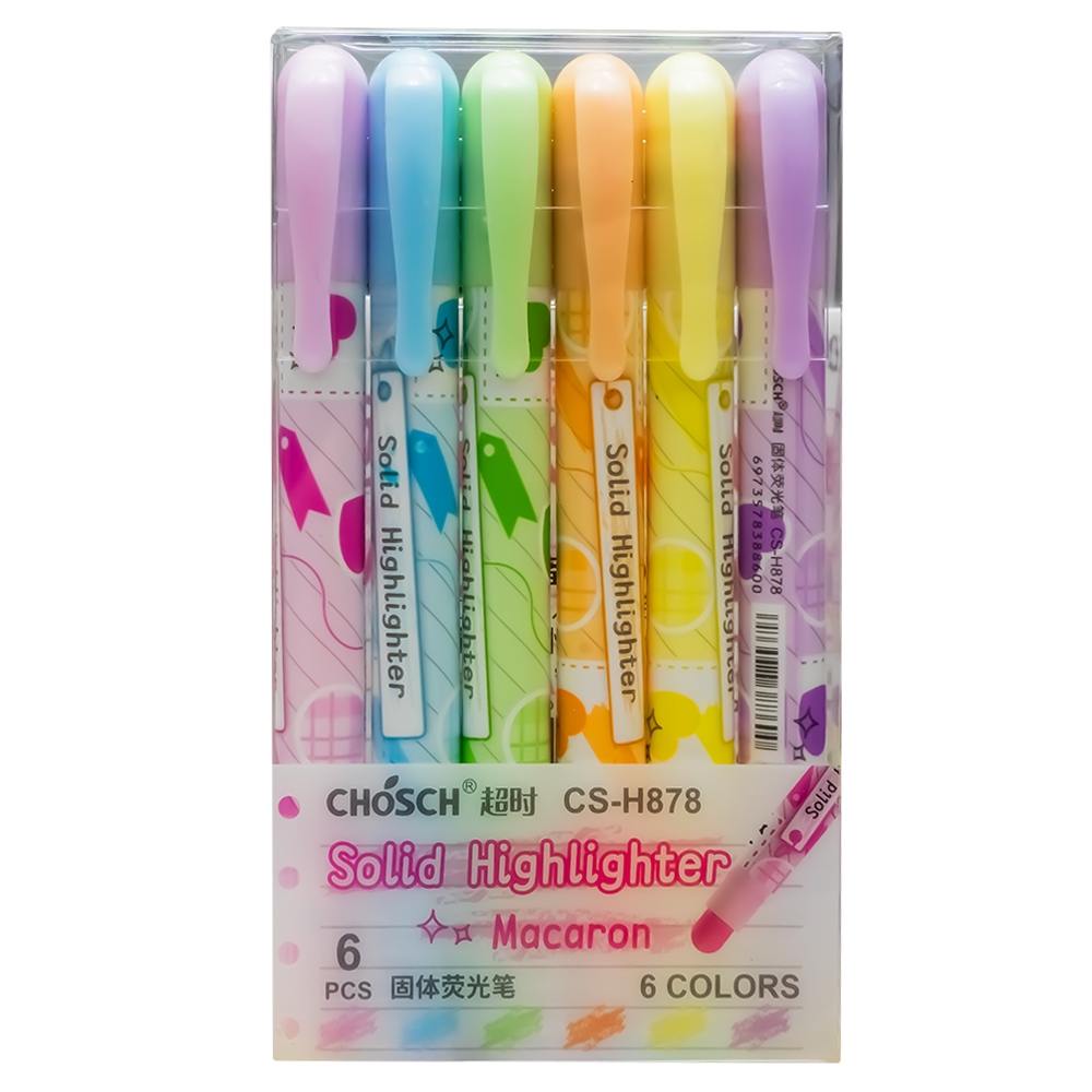 Creioane cerate, 6 buc/set - Macaron - imagine 4