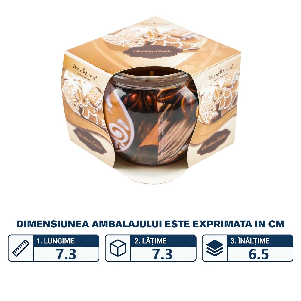 Lumanare parfumata in pahar, Christmas Cookies - imagine 2