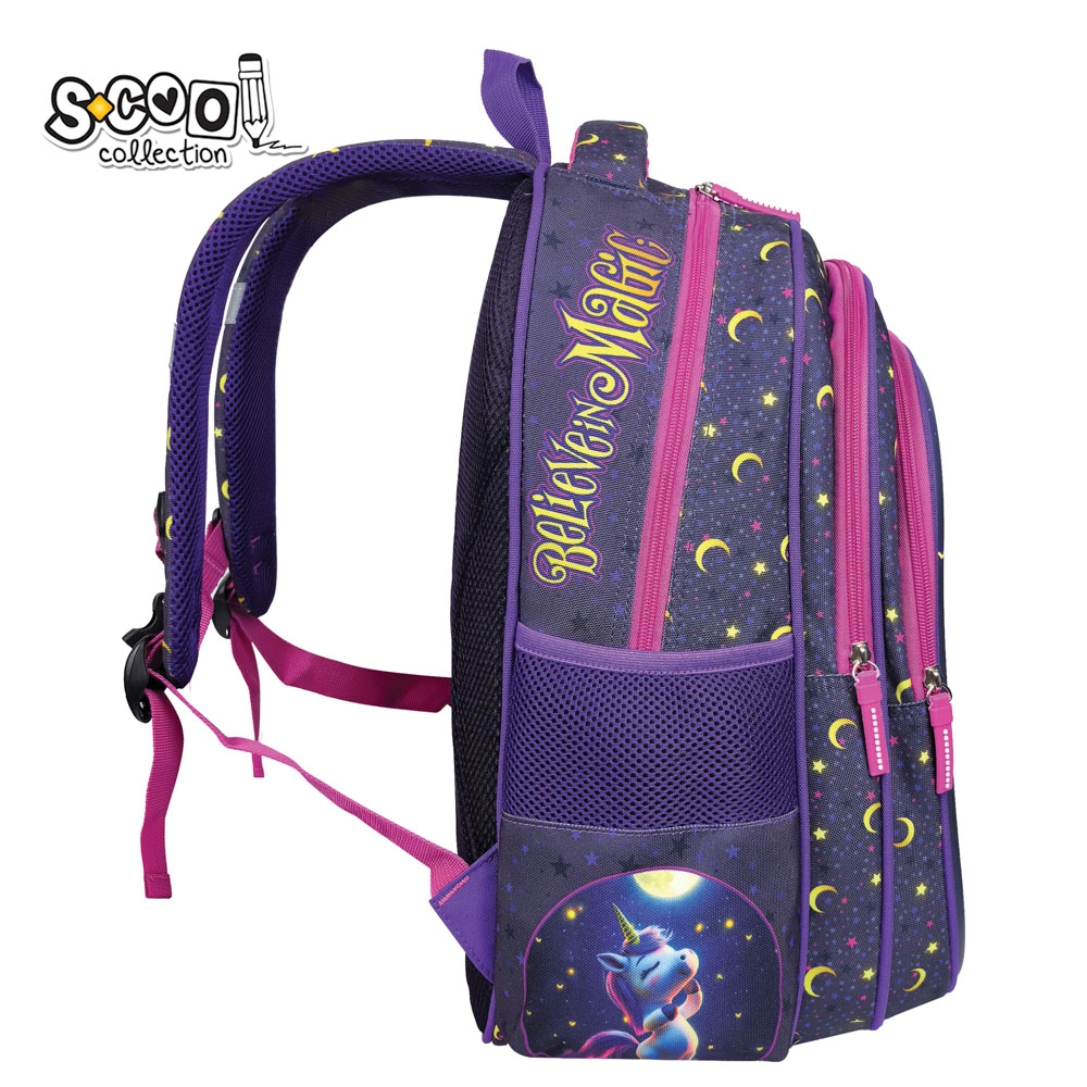 Ghiozdan 3D ergonomic, 30x22x42 cm, BELIEVE IN MAGIC - S-COOL - imagine 3