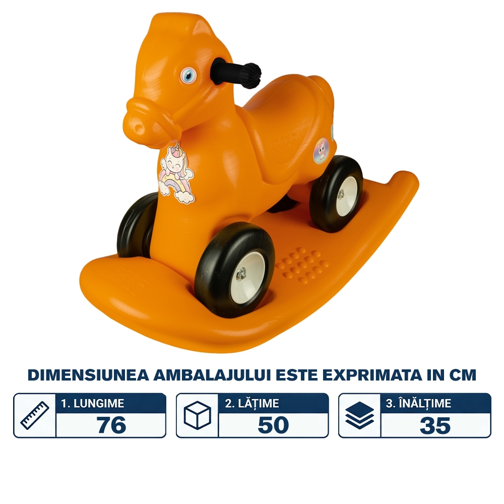 Calut balansoar 2 in 1, portocaliu - ROBENTOYS - imagine 2