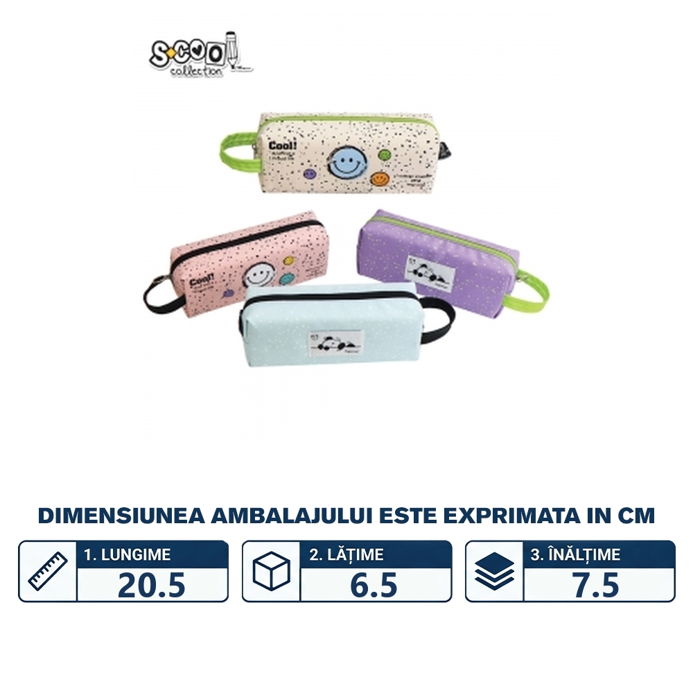 Penar borseta COOL SMILEY, 22x9x5.7 cm - S-COOL - imagine 2