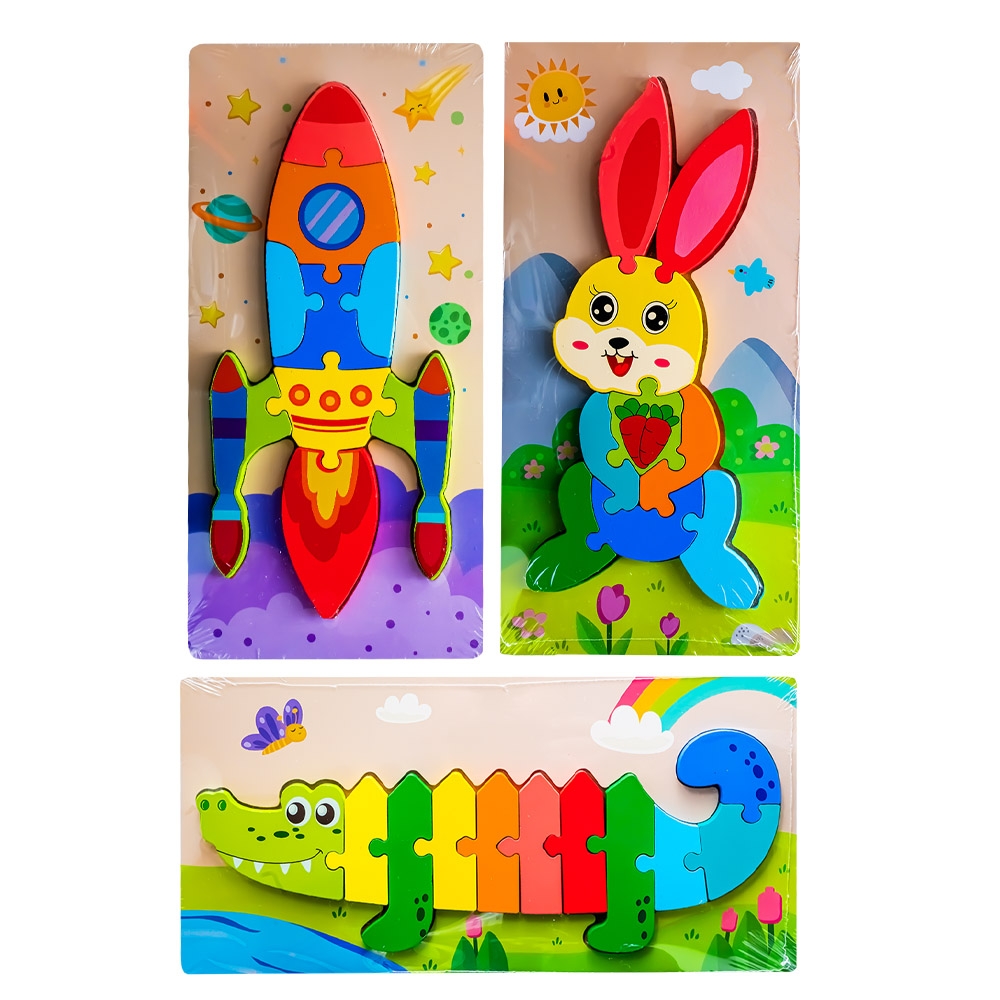 Puzzle din lemn, incastru