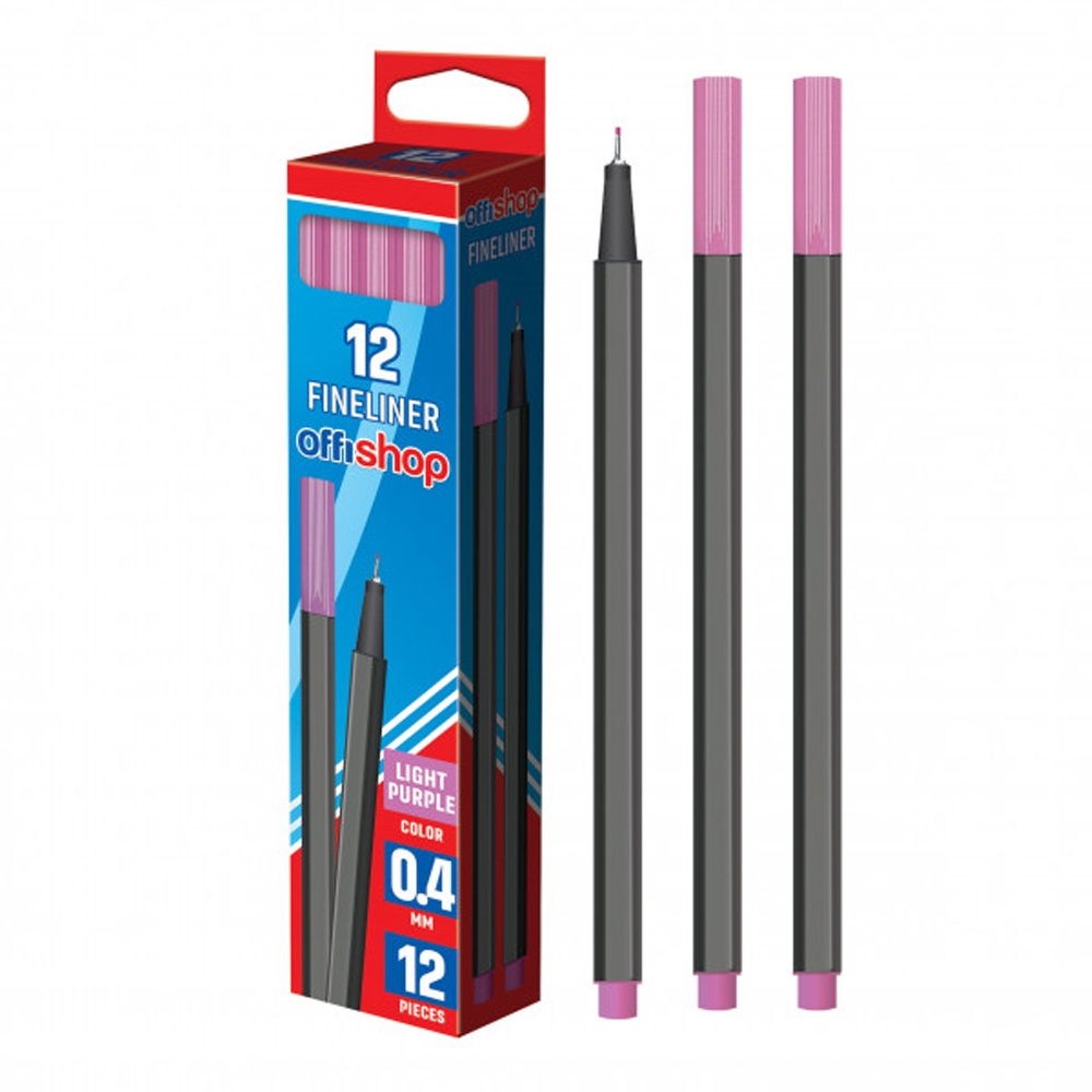 Fineliner mov, 0.4mm, 12buc/cutie - OFFISHOP