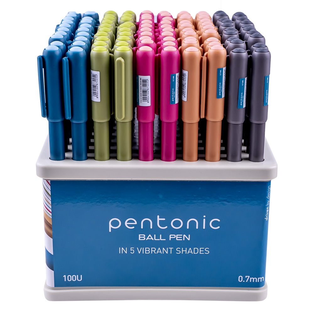 Pix Pentonic Colors, 100 buc/display, mina albastra, 0.7 mm - LINC - imagine 6