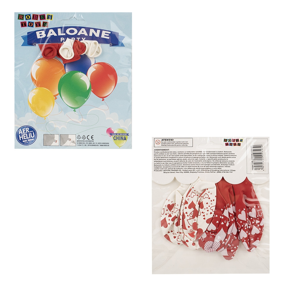 Baloane 2,8 g, Inimioare, 8 buc/set