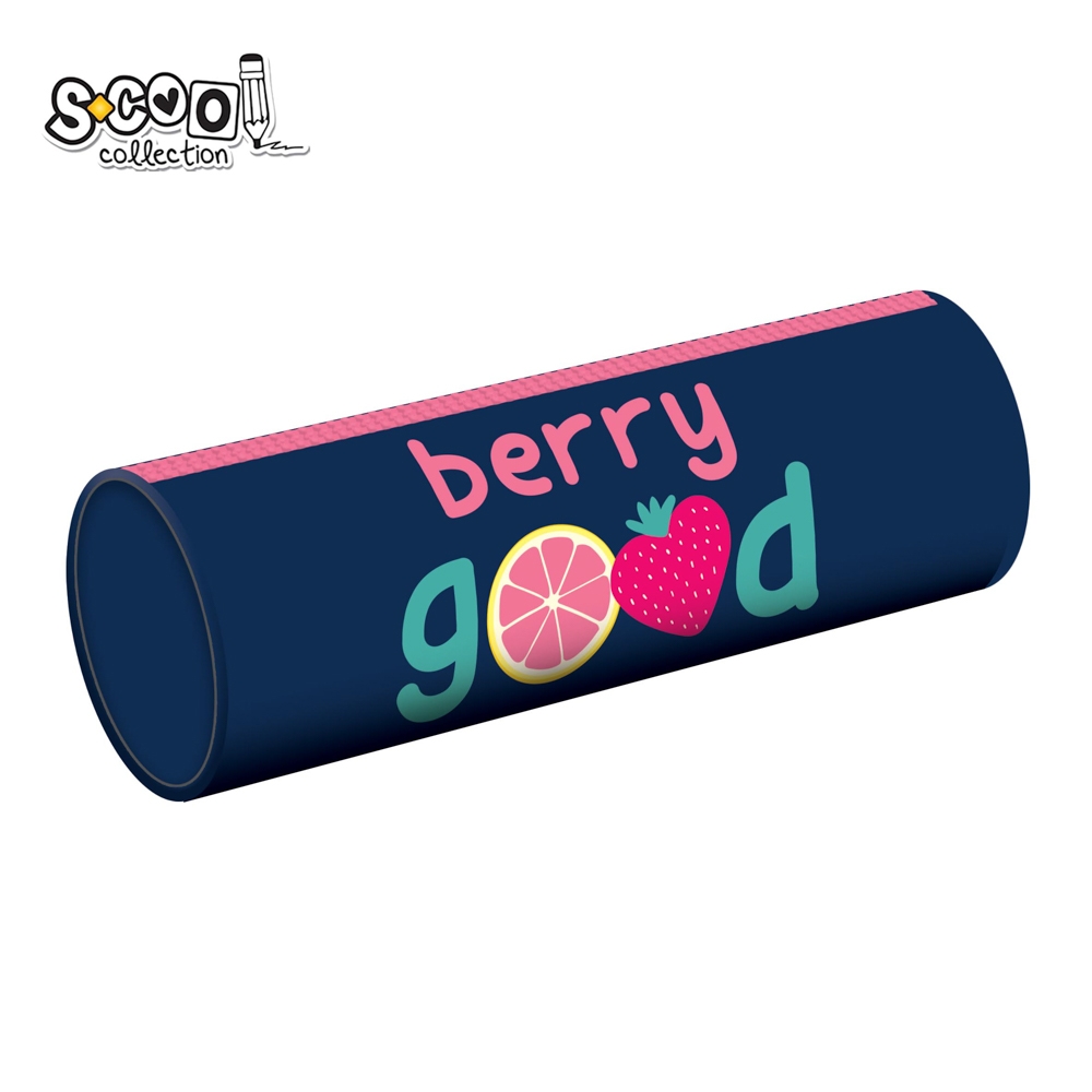 Penar borseta tubular, 1 fermoar, BERRY GOOD, 21.5x7.3 cm - S-COOL