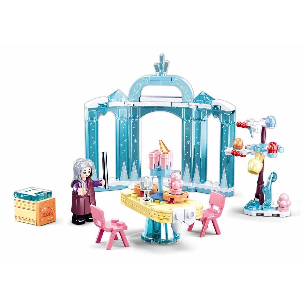 Set de constructie Fairy, 107 piese, Petrecere in lumea zanelor - Sluban - imagine 4