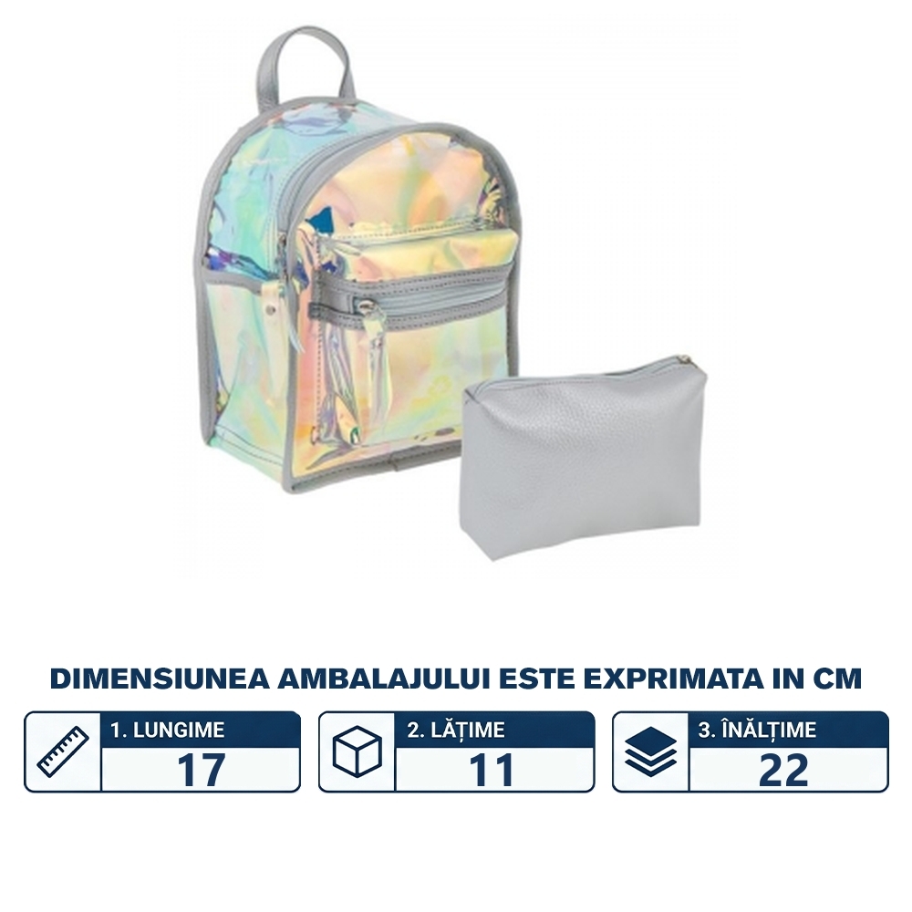 Ghiozdan Glossy, 22x17x11cm - STARPAK - imagine 2