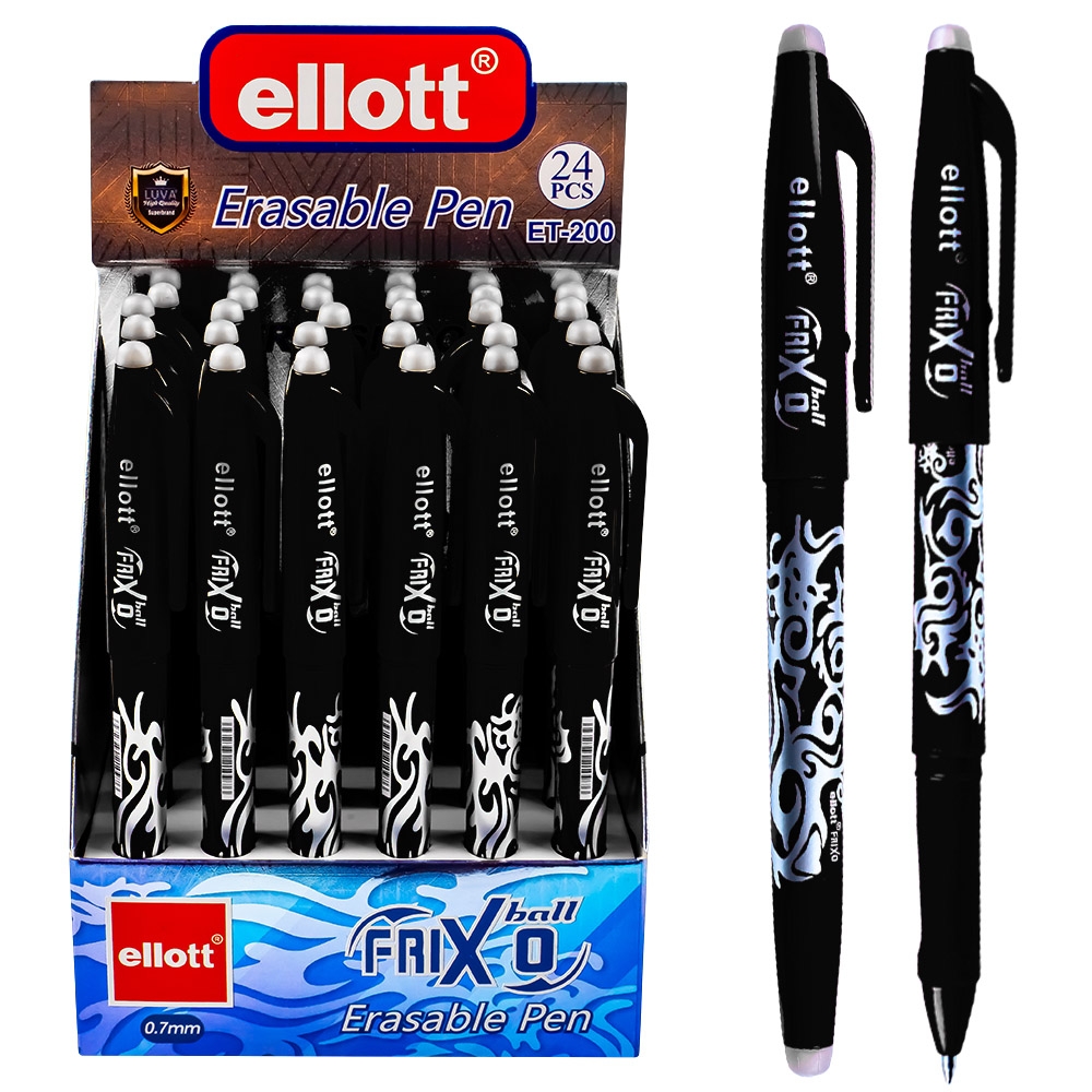 Pix cu cerneala termosensibila, clips, mina neagra, 0.7 mm - ELLOTT
