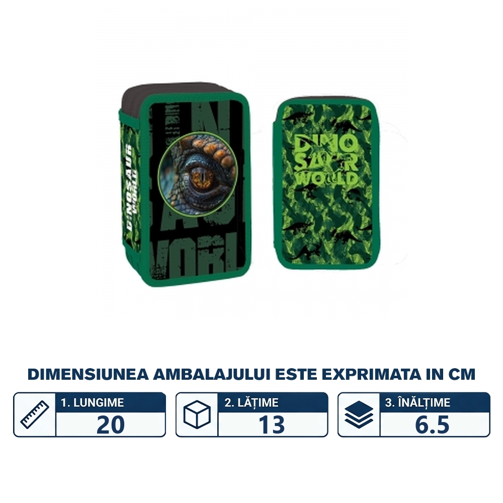 Penar Echipat, 3 Ferm. 38 Piese, Dinosaur World - Yollo - imagine 2