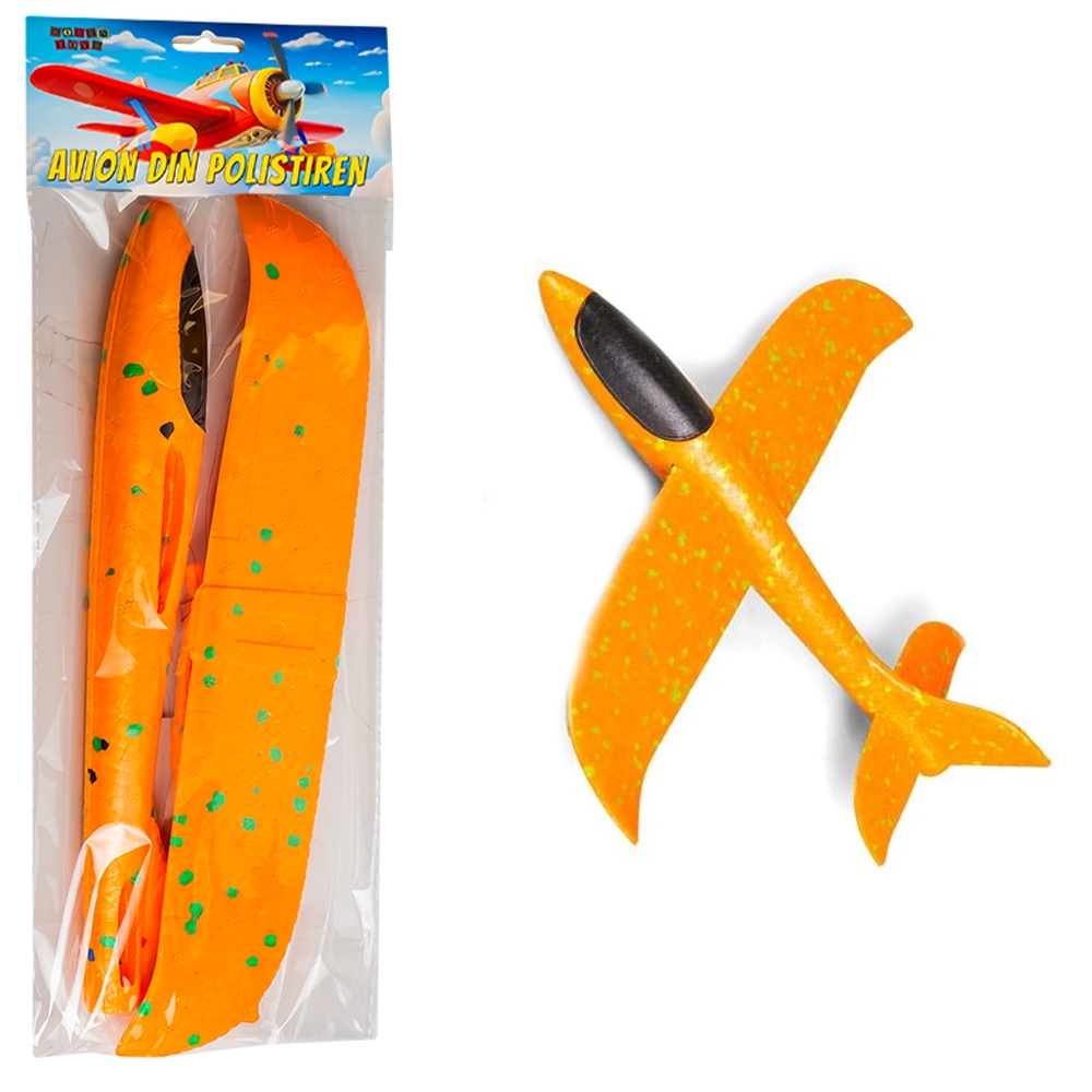 Avion din polistiren, cu led, 48x47 cm - ROBENTOYS