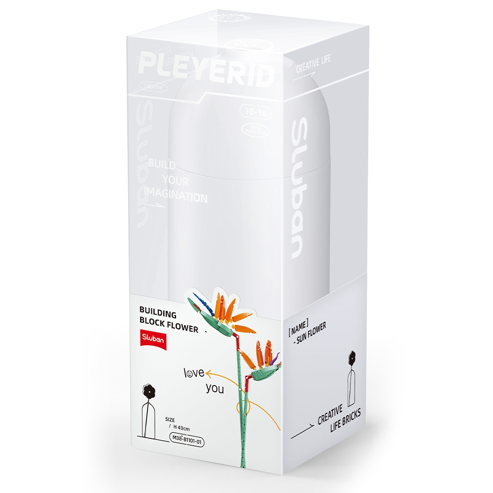 Set de Constructie Flowers, 148 piese, Pasarea Paradisului - Sluban - imagine 3