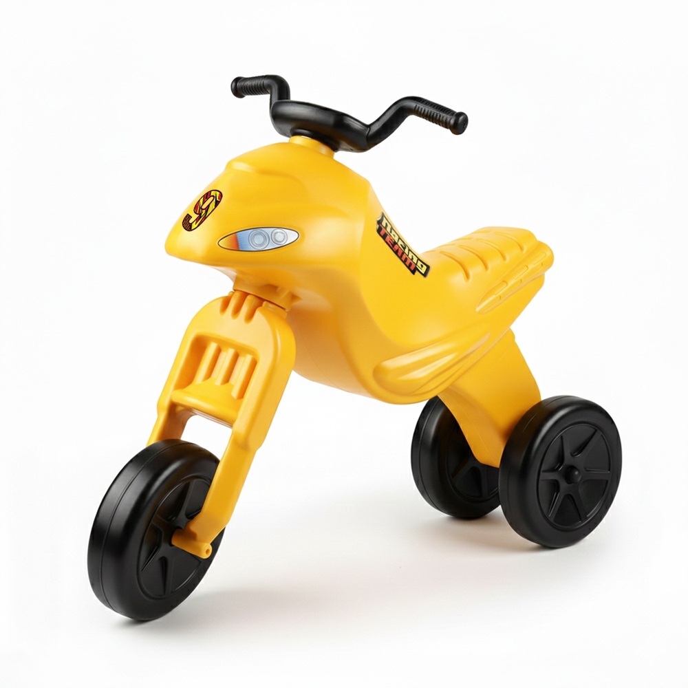 Motocicleta fara pedale, galbena - ROBENTOYS