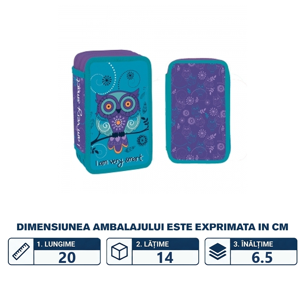 Penar Echipat, 3 Fermoare, 39 Piese, Owl - S-Cool - imagine 2