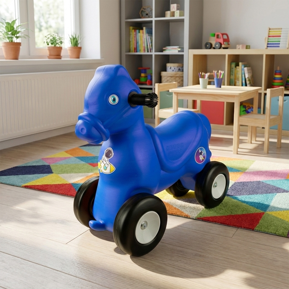 Calut cu roti, albastru - ROBENTOYS - imagine 3