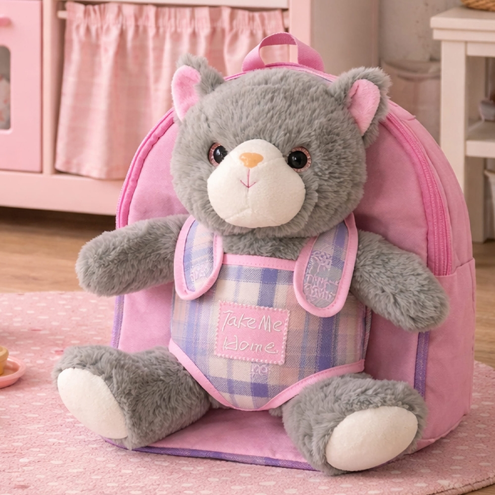 Ghiozdan gradinita Baby Animals, 23x8x28 cm, KITTY - S-COOL - imagine 3