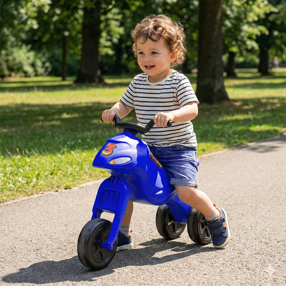 Motocicleta fara pedale, albastra - ROBENTOYS - imagine 3