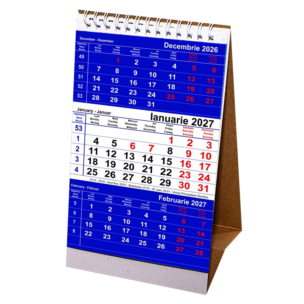 Calendar de birou, triptic 2027 - imagine 3