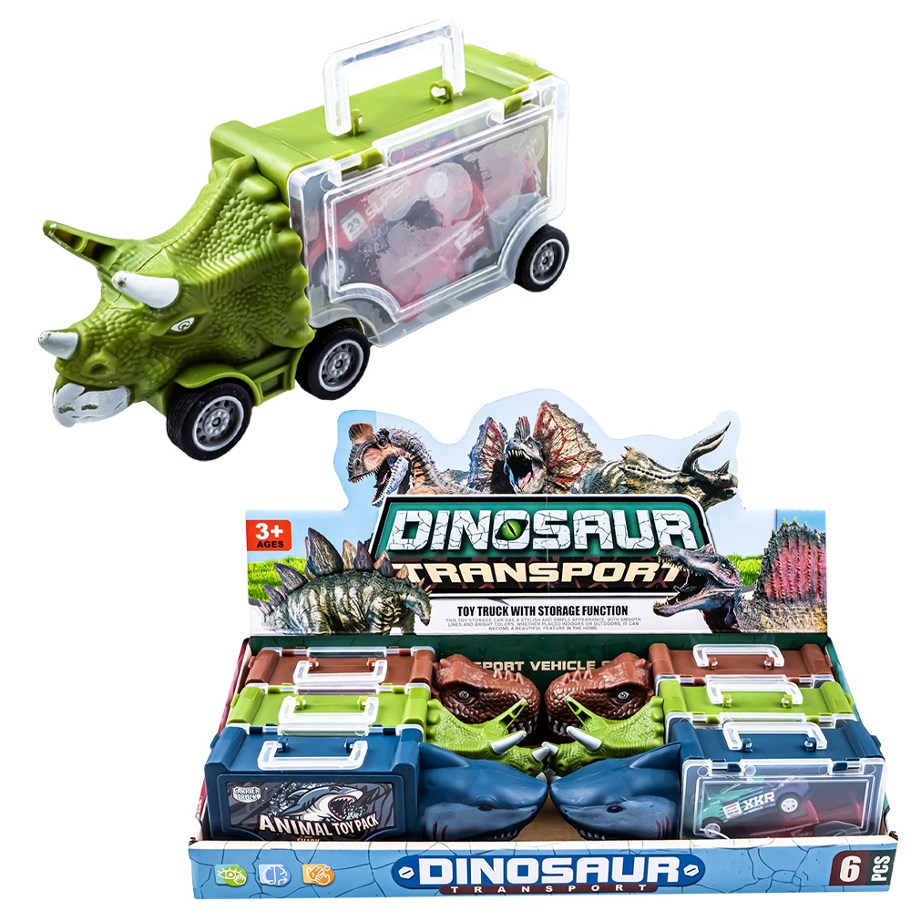 Camion-dinozaur + 2 masinute