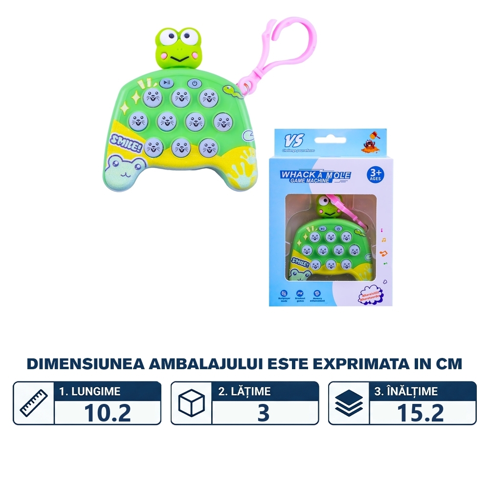 Breloc antistres, controller - Joc prinde cartita!, 10 butoane - imagine 2