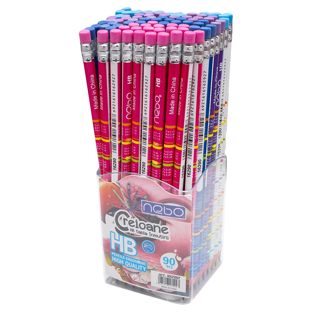 Creion grafit HB, tabla inmultirii - NEBO - imagine 4