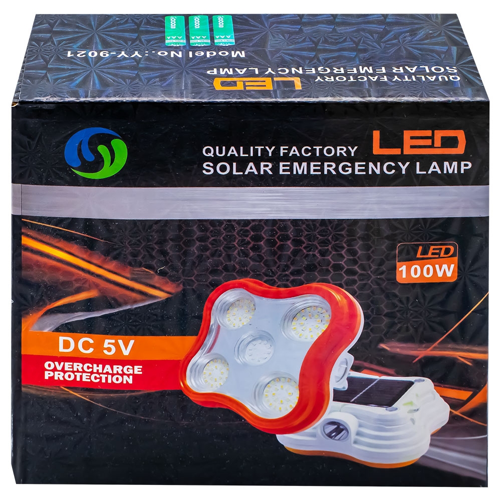 Lampa solara 100W, incarcare USB - imagine 5