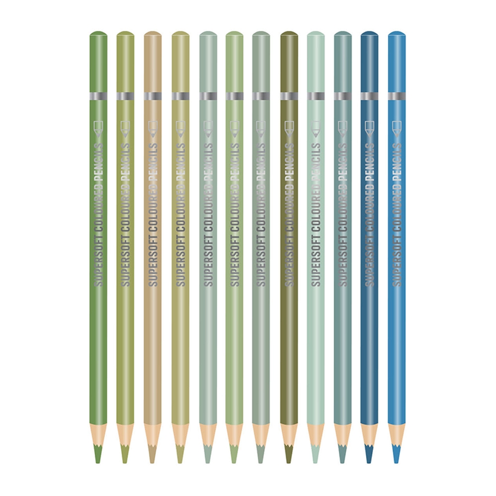 Creioane color, Mori Green, 12 cul/set - S-COOL - imagine 2