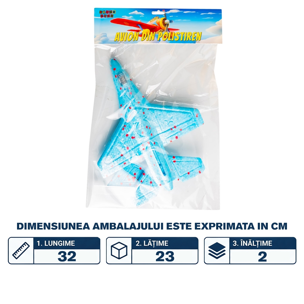 Avion de vanatoare din polistiren, 23x19 cm - ROBENTOYS - imagine 2
