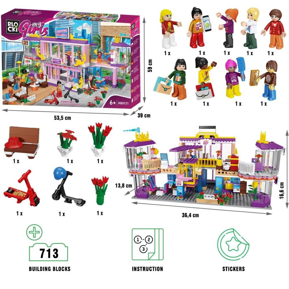 Blocki my girls, Centrul comercial, 713 piese - imagine 5