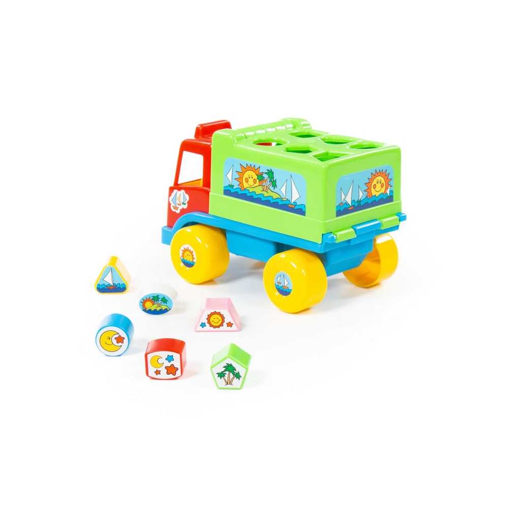 Camion educativ+forme, 26x16x17 cm, Cavallino - imagine 3
