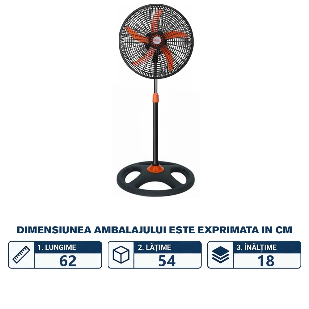 Ventilator cu stativ, 40W - imagine 2