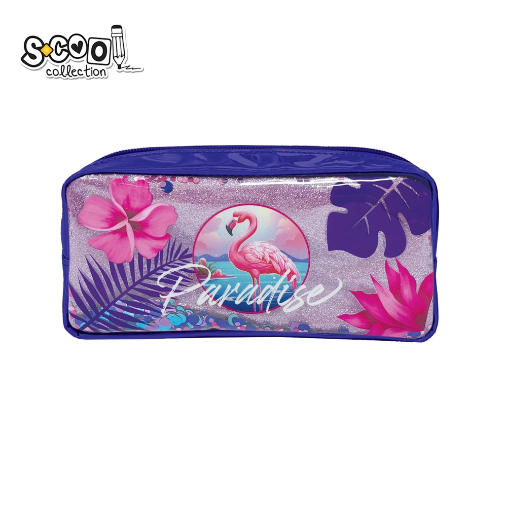 Penar borseta paiete, 1 fermoar, FLAMINGO, 22x11x5.5 cm - S-COOL
