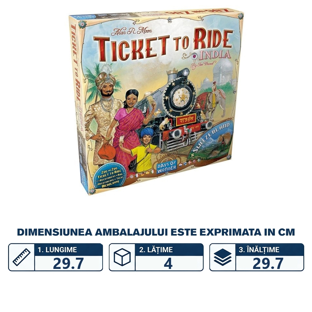 Joc de societate - Ticket to ride Map collection India & Swiss, limba engleza Asmodee - Blackfire - imagine 2