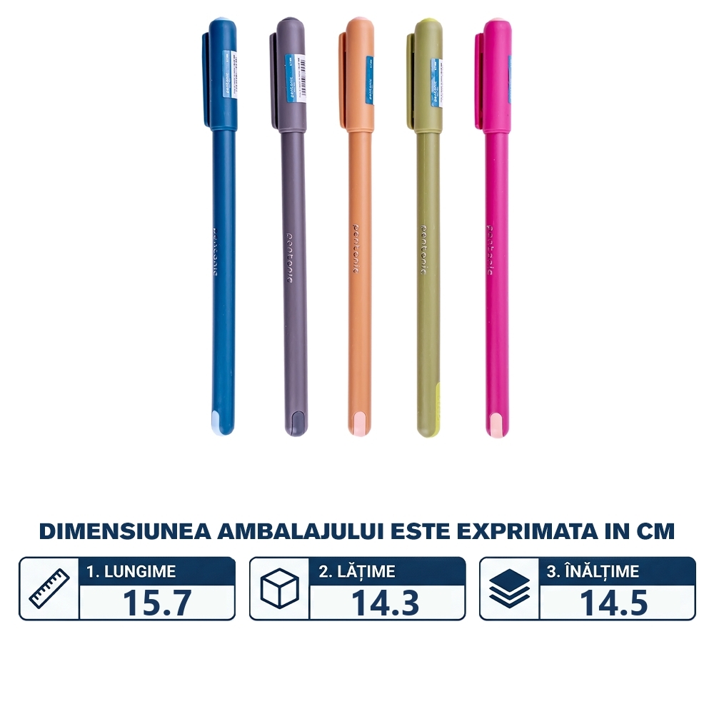 Pix Pentonic Colors, 100 buc/display, mina albastra, 0.7 mm - LINC - imagine 2