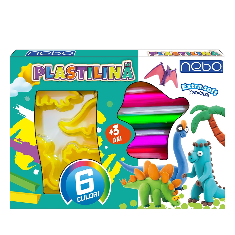 Plastilina 6 culori + forme - NEBO - imagine 3