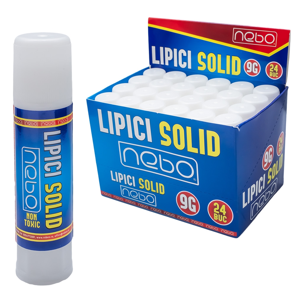 Lipici solid, 9g, 24 buc/set - NEBO