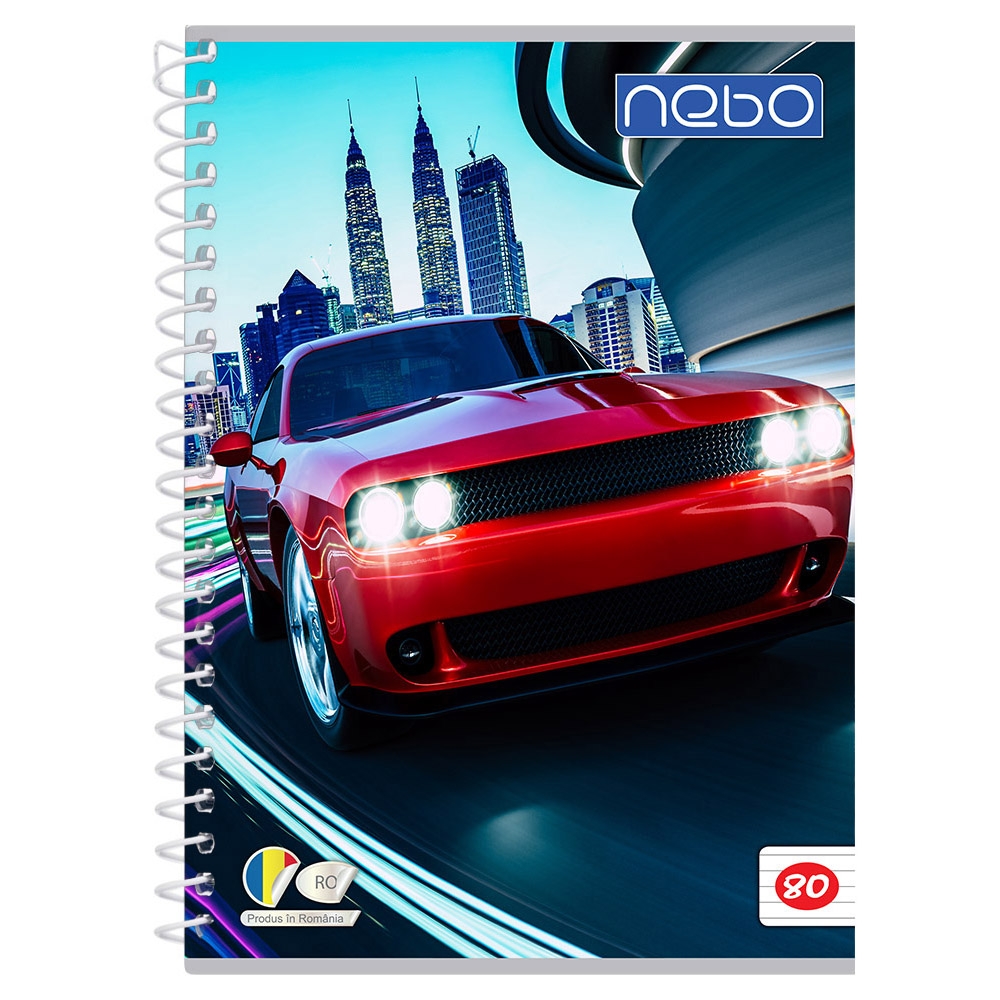 Caiet A4 80 file cu spira DR - NEBO - imagine 3