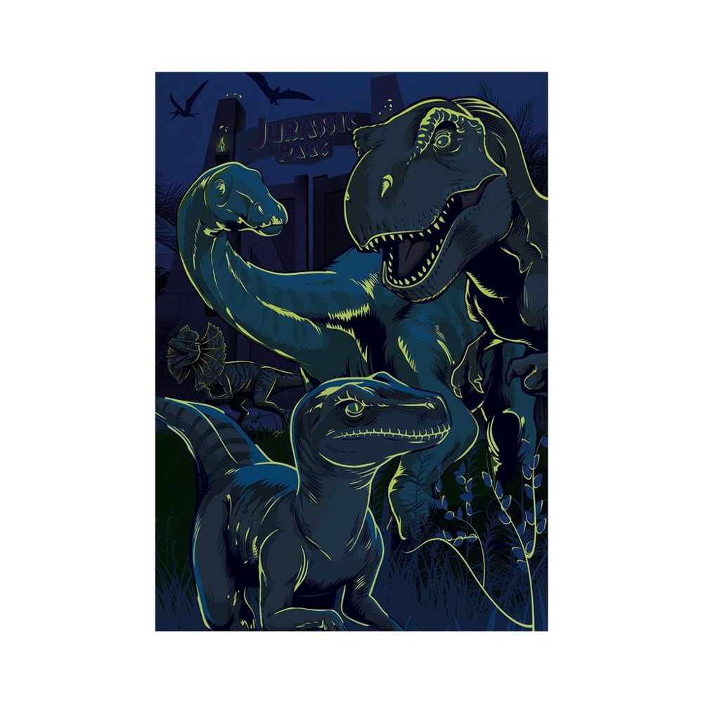 Puzzle 100 piese, neon, Jurasic World - DINO TOYS - imagine 6