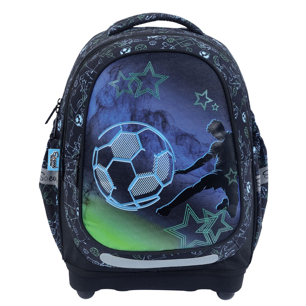 Set micul scolar: Ghiozdan, Penar echipat, Sac sport, Portofel, FOOTBALL - S-COOL - imagine 3
