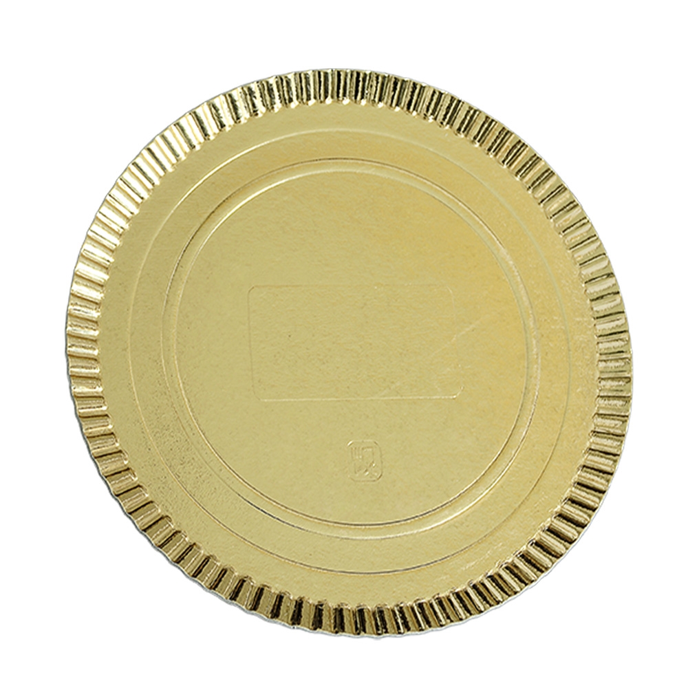 Farfurie aurie, din carton, 26 cm - imagine 3