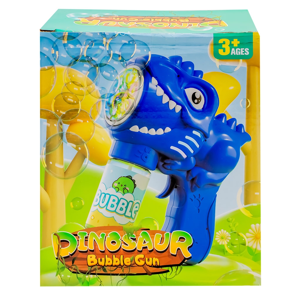 Pistol baloane de sapun, cu baterii, Dinozaur - imagine 4