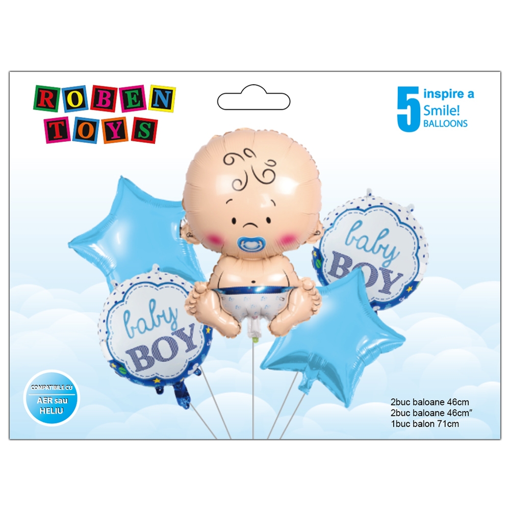 Balon, folie aluminiu, Baby boy