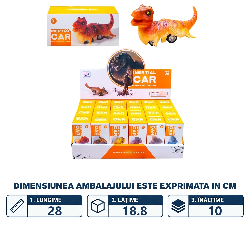 Dinozauri cu frictiune, 24 buc/set - imagine 2
