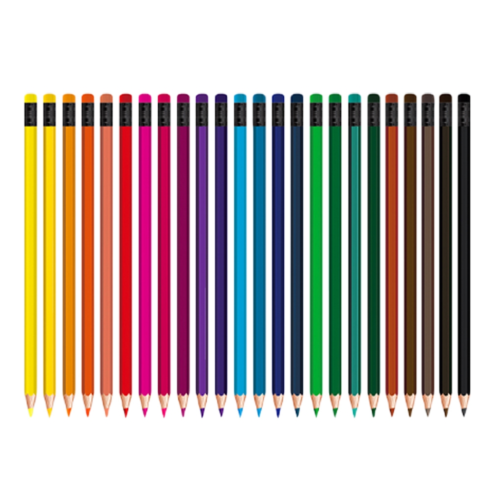 Creioane color cu radiera, 24 cul/set - S-COOL - imagine 4