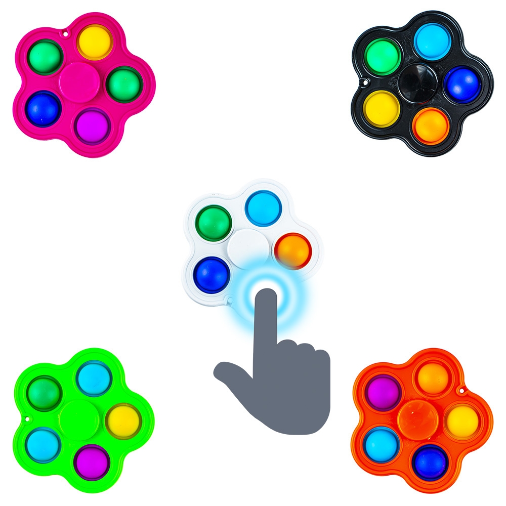 Jucarie senzoriala, antistres, tip spinner, 8x8x1 cm - imagine 7